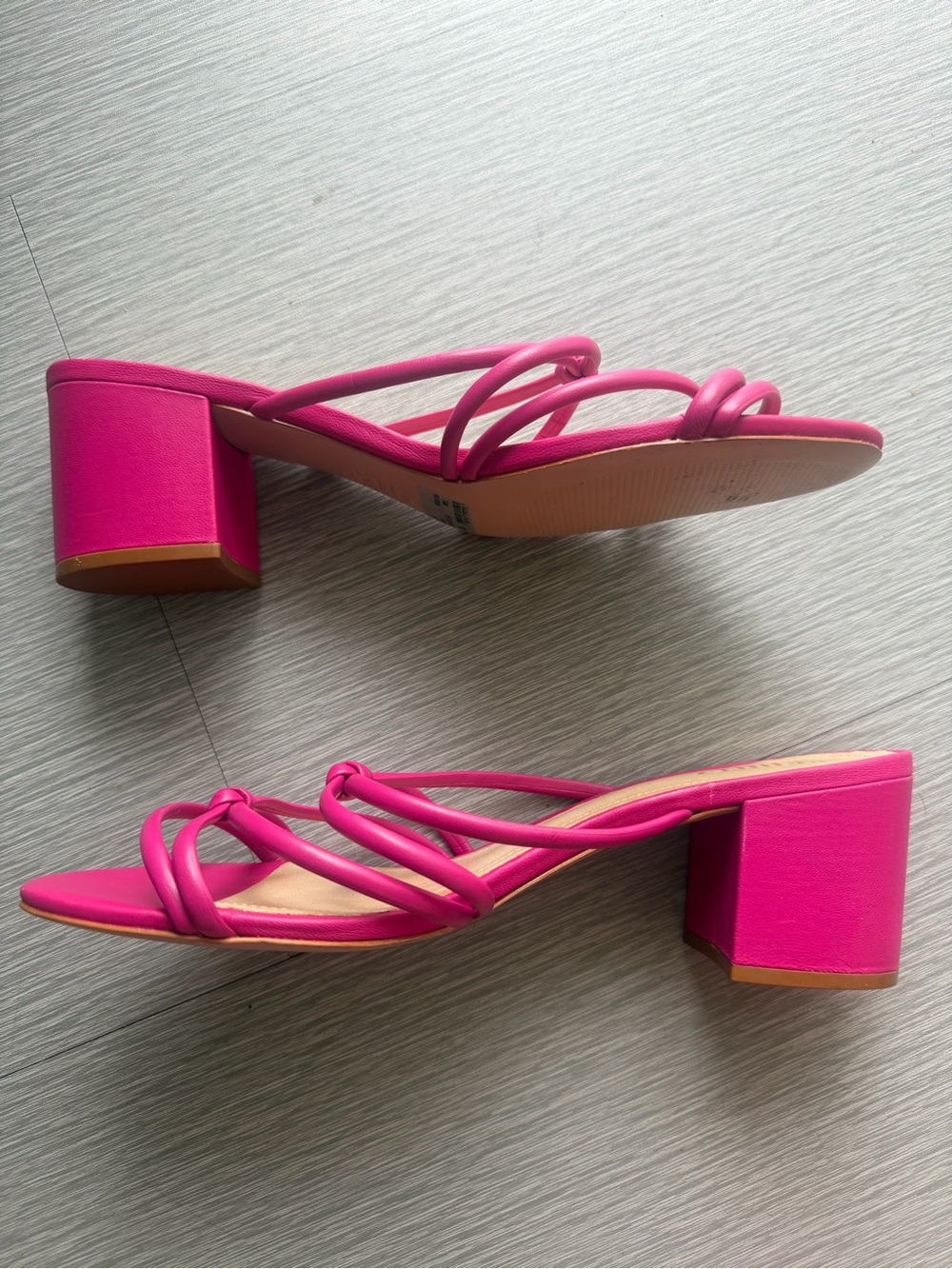 Schutz Princey Hot Pink Strappy Block Heel Sandals 10B NWOB - Picture 4 of 12